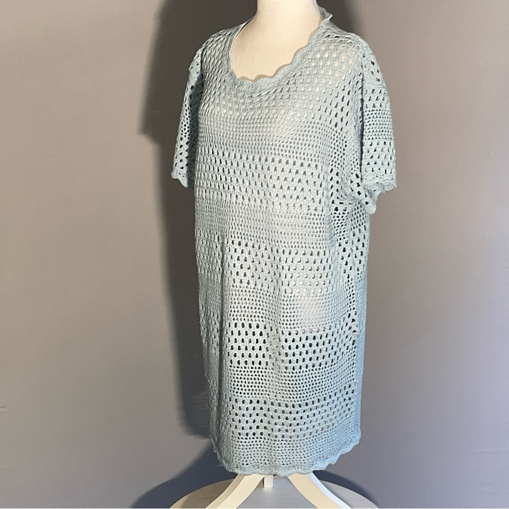 ANRABESS Crochet Swim Cover-Up Dress Blue Size L NWT - Picture 12 of 16